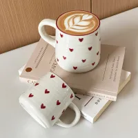 Cute Heart-Shaped Ceramic Coffee Mug thumbnail 4