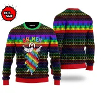 Happy Birthday Jesus 3D Ugly Christmas Sweatshirt thumbnail 6