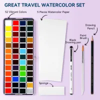 MeiLiang 52 Color Watercolor Set thumbnail 6