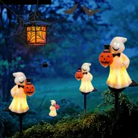 Solar Pumpkin Pathway Lights thumbnail 3