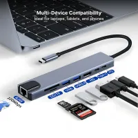 8-in-1 USB C Hub Docking Station thumbnail 2