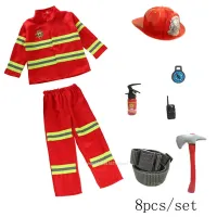 Kids Fireman Cosplay Costume Set thumbnail 4