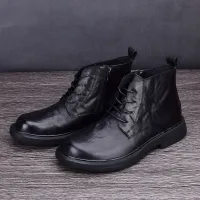 Men's Leather High Top Ankle Boots thumbnail 5