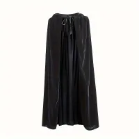 Medieval Hooded Velvet Cloak Cape thumbnail 2