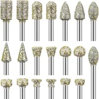 Diamond Burr Drill Bit Set for Dremel thumbnail 1