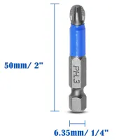 Magnetic Screwdriver Bits Set PH/PZ Hex Shank thumbnail 6