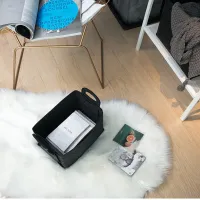 Medium Grey Felt Storage Basket thumbnail 4