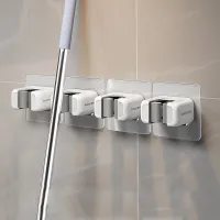 4-Pack No-Drill Mop Broom Holder thumbnail 4