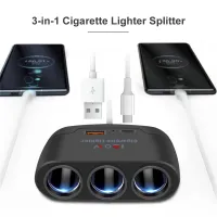 3-in-1 USB-C Car Charger 120W thumbnail 2
