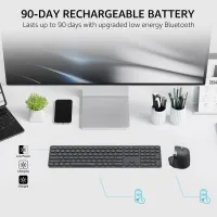 Rapoo 9560M Wireless Keyboard & Mouse Combo thumbnail 5