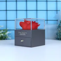 100-Language Projection Heart Necklace & Rose Box thumbnail 4