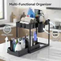2-Tier Under Sink Sliding Organizer thumbnail 4