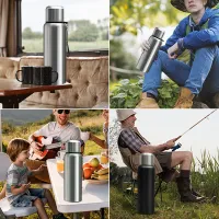 Smart LED Thermos Bottle - 1L Stainless Steel thumbnail 6