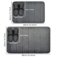 Ultra Soft Non-Slip Bath Rug Dark Gray thumbnail 6