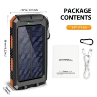 10000mAh Solar Power Bank with Flashlight thumbnail 6