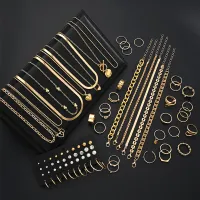 83-Piece Gold Tone Jewelry Set for Women thumbnail 3
