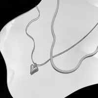 18K Gold Plated Heart Chain Necklace thumbnail 2