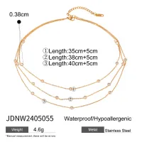 Gold Plated Crystal Bead Necklace thumbnail 3