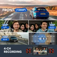 4 Channel WiFi Dash Cam with Night Vision thumbnail 3