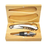 Bamboo Wood Wine Opener Gift Set thumbnail 3