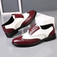 Mixed Colors Retro Mens Dress Shoes thumbnail 3