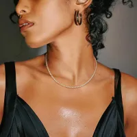 14K Gold Plated CZ Necklace thumbnail 4