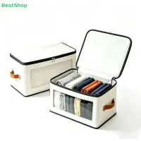 Foldable Fabric Storage Bins with Clear Window thumbnail 1