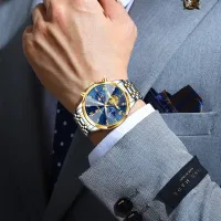 POEDAGAR Men's Luminous Chronograph Watch thumbnail 5