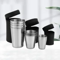 4PCS Stainless Steel Camping Cups Set thumbnail 1