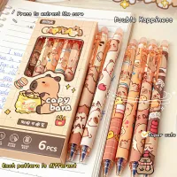 Capybara Gel Pen Set - 6Pcs Kawaii Pens thumbnail 2