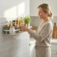 No-Drill Corner Shower Caddy thumbnail 6