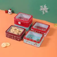 Christmas Window Tin Cookie Box thumbnail 1