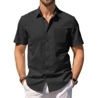 Cotton Linen Hawaiian Shirt thumbnail 5
