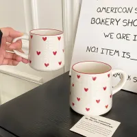 Cute Heart-Shaped Ceramic Coffee Mug thumbnail 2