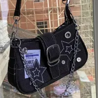 Y2K Retro Canvas Underarm Chain Bag thumbnail 2