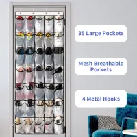 35-Pocket Wall Shoe Organizer thumbnail 6