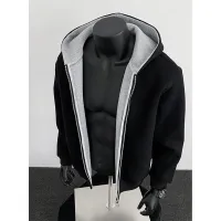 Men's Double Zipper Hooded Cardigan thumbnail 5