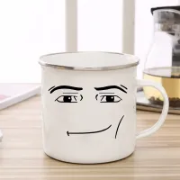 Woman Face Gamer Enamel Coffee Mug thumbnail 1