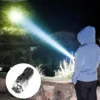 Rechargeable LED Flashlight with Cap Clip thumbnail 2