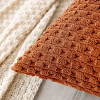 Fall Boho Striped Corduroy Throw Pillow Covers thumbnail 2