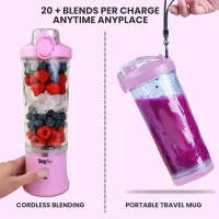 USB Portable Blender - 20oz Lilac thumbnail 3