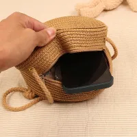 Summer Round Straw Crossbody Bag thumbnail 6
