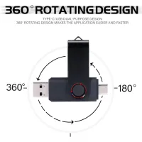 TYPE-C 2-in-1 Rotatable USB 3.0 Pen Drive thumbnail 2