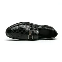British Style Emerald Pointed Leather Loafers thumbnail 2
