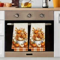 Pumpkin Maple Leaf Kitchen Towels 2-Pack thumbnail 4