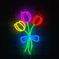 LED Neon Flower Wall Sign thumbnail 1