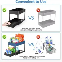 2-Tier Under Sink Sliding Organizer (2-Pack) thumbnail 3