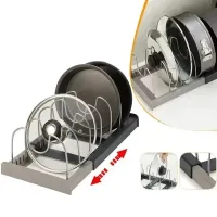 Expandable Pot Pan Organizer Rack thumbnail 2