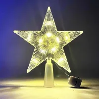 Glowing Glitter Star Tree Topper thumbnail 4