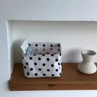 Polka Dots Fabric Desktop Storage Box thumbnail 3